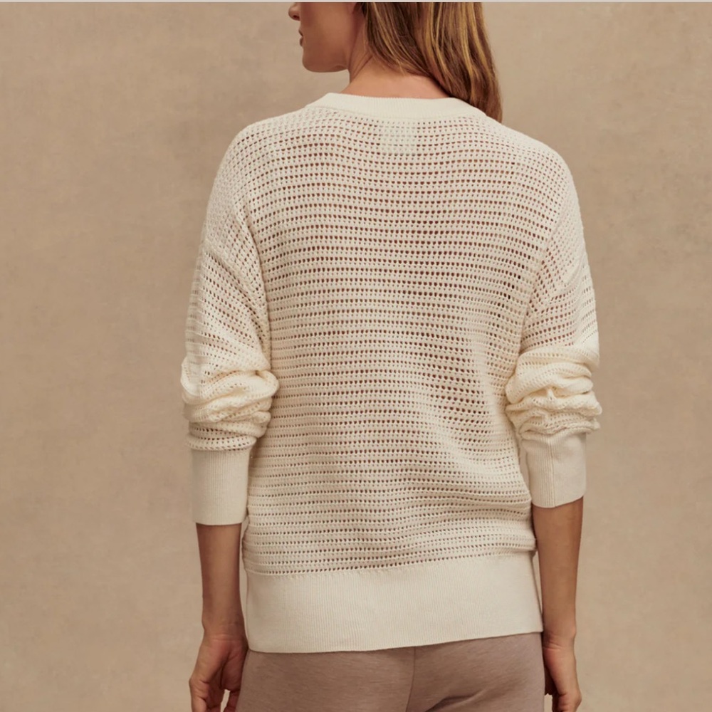 Varley Kershaw Knit Sweater in Egret - Picture 4 of 10